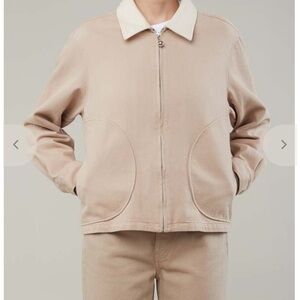 Still Here Arcade  Zip-Front Jacket with Contrast Collar Small